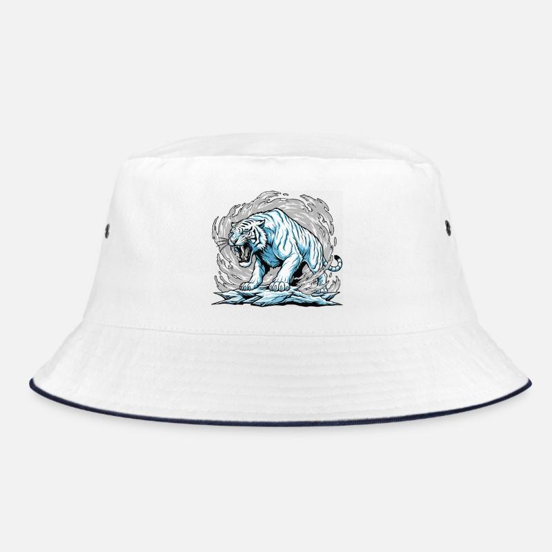 Der gefrorene Tiger im Golf Bucket Hat