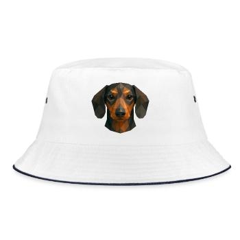 Teckel mignon – Polygon Dog Design - Bob - blanc/marine - Devant