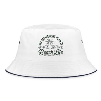 T-shirt du régime de retraite Beach Life - Bob - blanc/marine - Devant