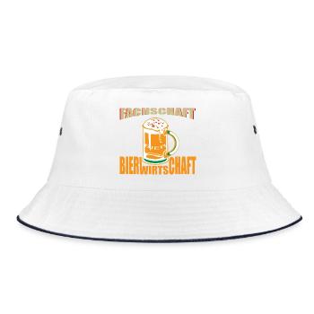 Student Council for Beer Industry Emblem / Lustig - Bucket Hat - white/navy - Front