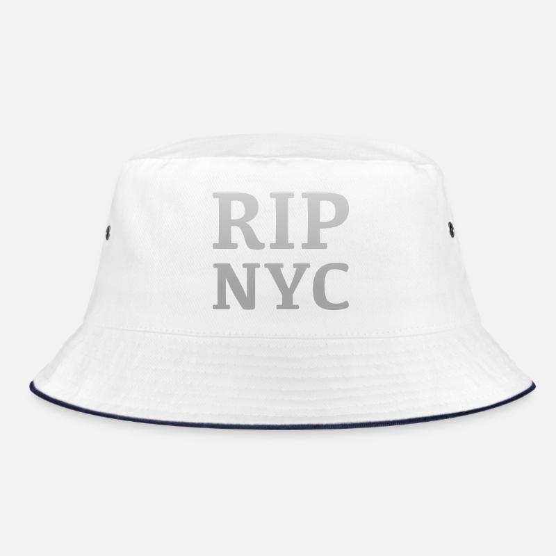 RIP NYC Monochromes Design Bucket Hat