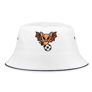Orange Bat Kicker - Bucket Hat - white/navy - Front