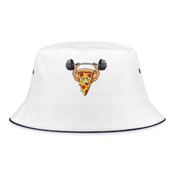 Pizza Salami Fitness Entraînement avec haltères Strong - Bob - blanc/marine - Devant