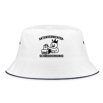 Shredder document shredder König - Bucket Hat - white/navy - Front