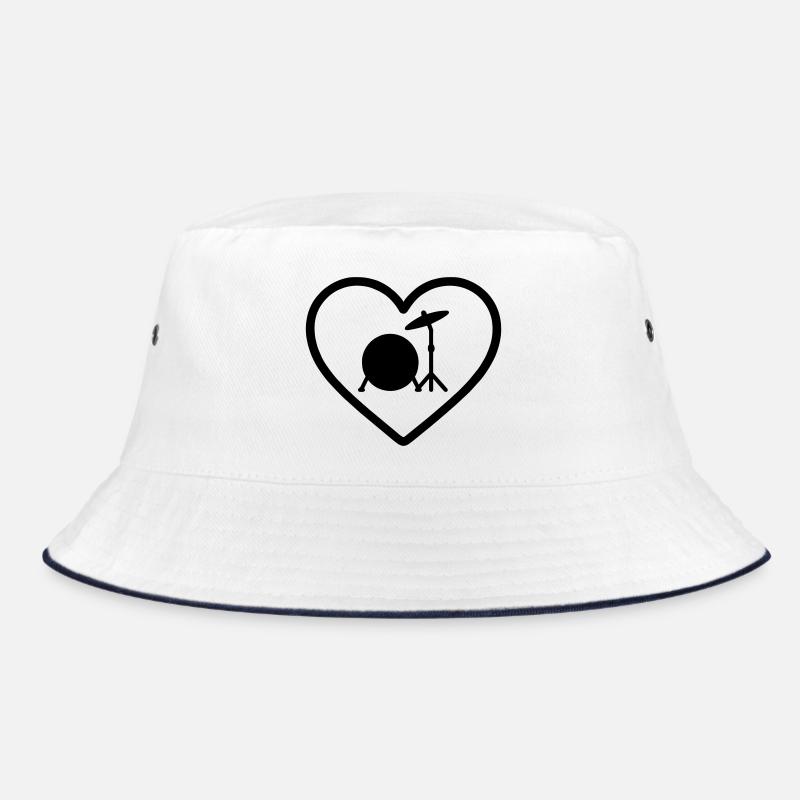 Herztrommel Basstrommel Becken Bucket Hat