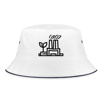 Eco-friendly factory - Bucket Hat - white/navy - Front