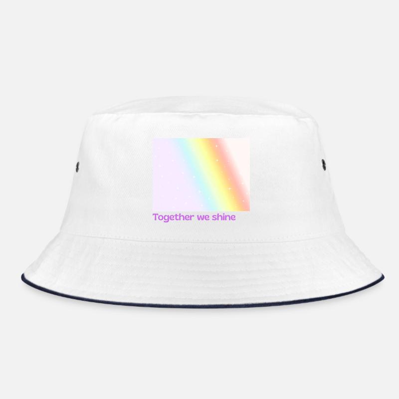 Pride / CSD / LGBTQ+ Design « ensemble nous brillons » - Bob - blanc/marine