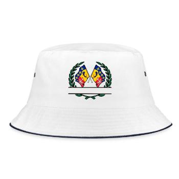 Rhône-Alpes Krans Namespace - Bucket Hat - white/navy - Front