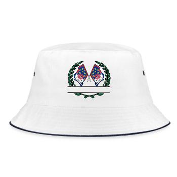 Pays_de_la_Loire_lauwerkrans - Bucket Hat - white/navy - Front