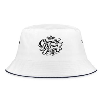 Camping Dream Team - Bucket Hat - white/navy - Front
