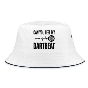 Mug, t-shirt et chaussettes Darts Heartbeat « Dartbeat » - Bob - blanc/marine - Devant