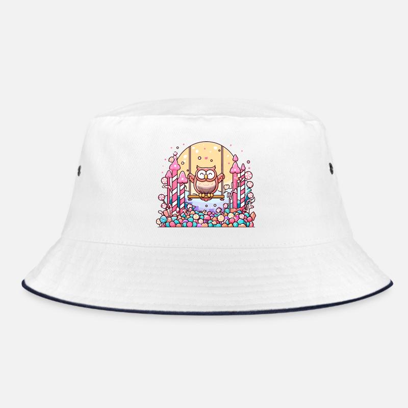 Zuckersüßer Eulen-Swing im Candyland Bucket Hat