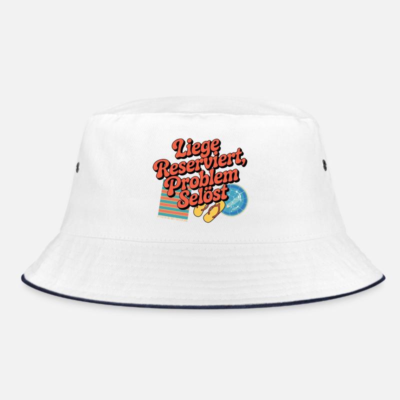 Lounger Reserved Problem solves funny beach Bucket Hat