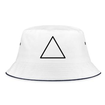 Triangle - Bucket Hat - white/navy - Front