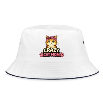 Maman Chat Folle - Bob - blanc/marine - Devant