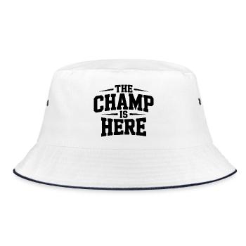 The Champ is Here - Bucket Hat - white/navy - Front