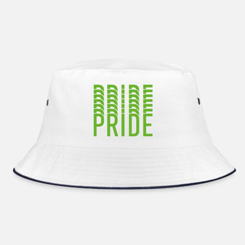 Lime Green Pride Text Design Bucket Hat
