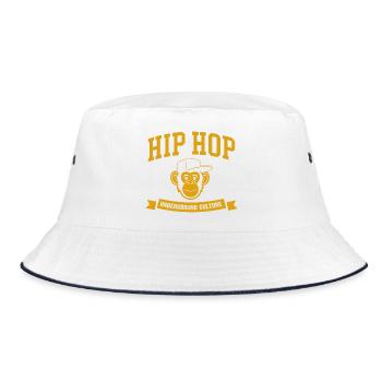 Singe hip-hop underground - Bob - blanc/marine - Devant