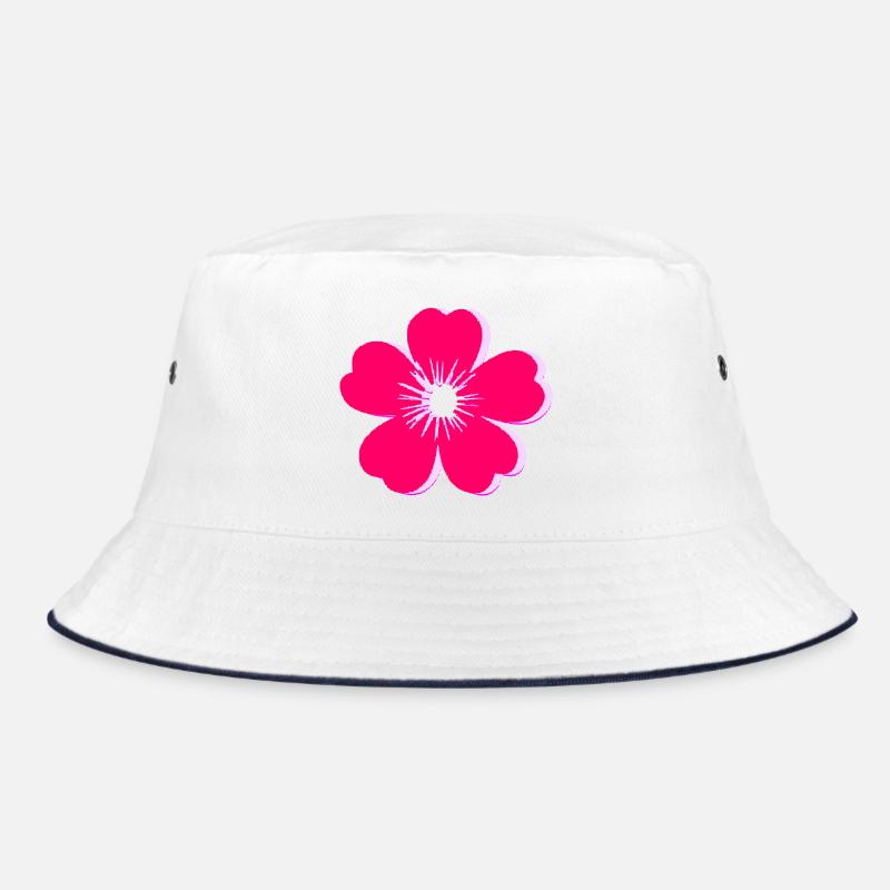 Leuchtend rosa Blütenblüte Bucket Hat