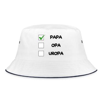PAPA Checklist - Bucket Hat - white/navy - Front
