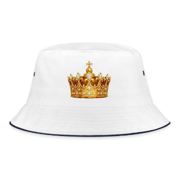 Couronne d’or avec diamants - Bob - blanc/marine - Devant