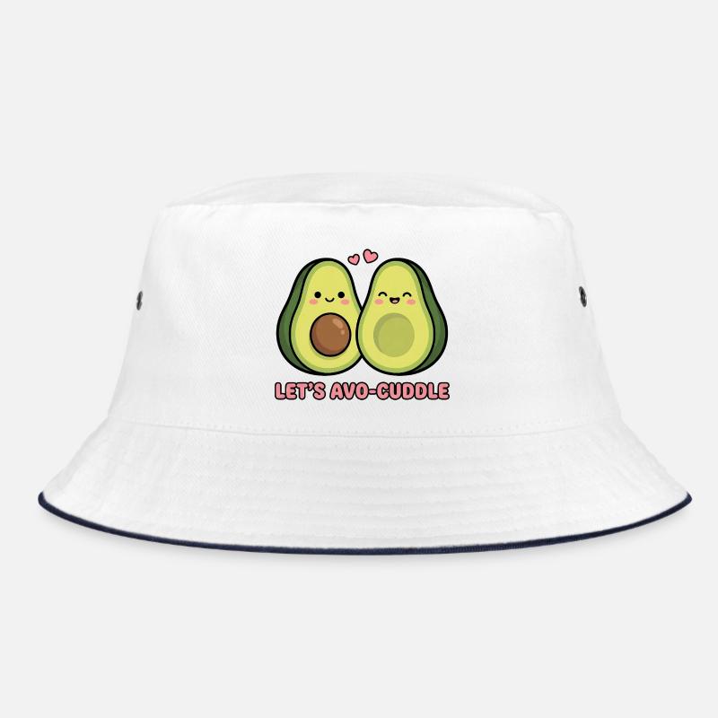 Lasst uns Avo-Cuddle | Süßes Wortspiel mit Avocado-Paar Bucket Hat