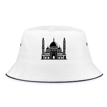 Moschee - Bucket Hat - Weiß/Navy - Vorne