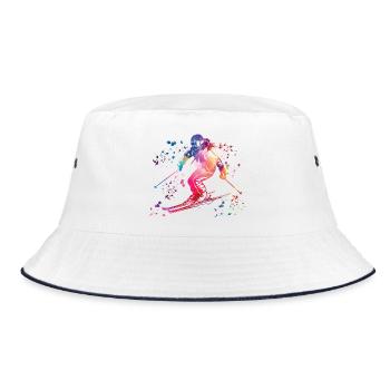 Ski alpin Sports d’hiver Ski nordique - Bob - blanc/marine - Devant