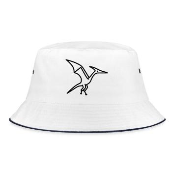 Pterodactyl - Bucket Hat - white/navy - Front