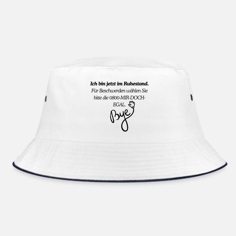 Ruhestand Design - Bucket Hat - Weiß/Navy