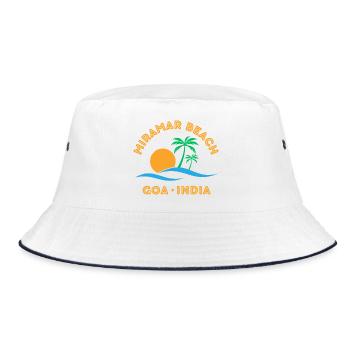 MIRAM BEACH GOA INDIA - Bucket Hat - white/navy - Front