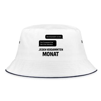 Finanzamt Betritt Den Chat - Bucket Hat - Weiß/Navy - Vorne
