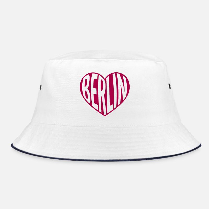Berlin Heart Typography Bucket Hat