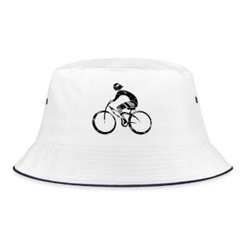 Radfahrer - Bucket Hat - Weiß/Navy - Vorne