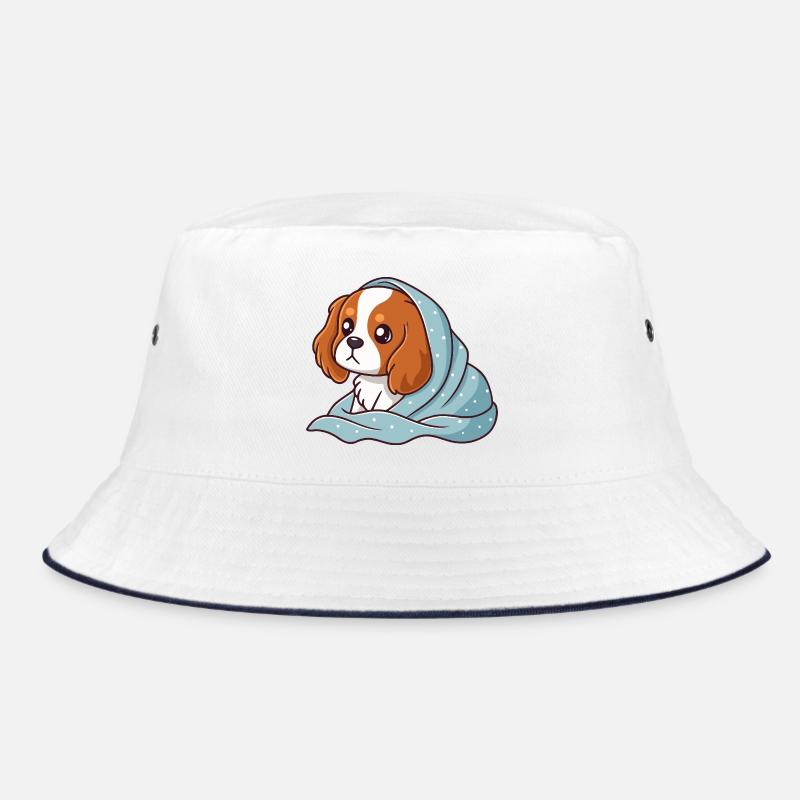 Beagle in Blau gewickelt Bucket Hat