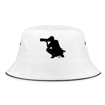 Fotograf Photographer - Bucket Hat - white/navy - Front