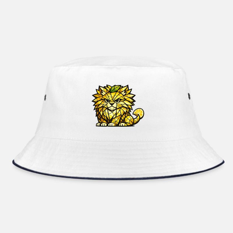 Lemon Lion Cubism version Bucket Hat