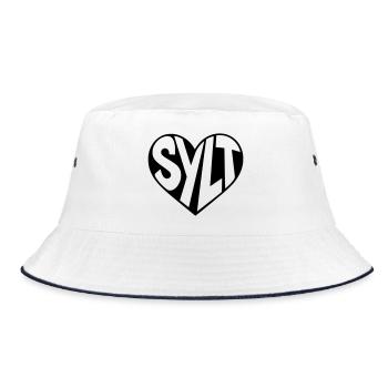 Sylt in the heart - Bucket Hat - white/navy - Front