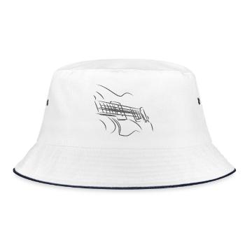 Gitarre Rockgitarre Festival - Bucket Hat - Weiß/Navy - Vorne