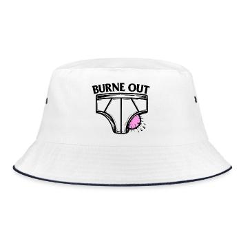 Burne out - Fatigue au travail - humour - Bob - blanc/marine - Devant