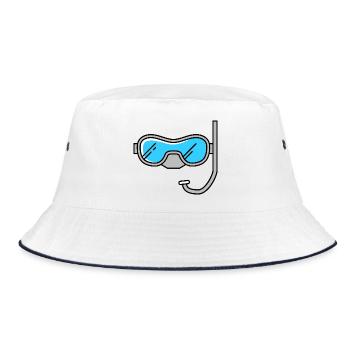 Diving goggles - Bucket Hat - white/navy - Front
