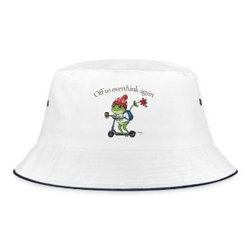 Grenouille caféinée aux crânes - Bob - blanc/marine - Devant