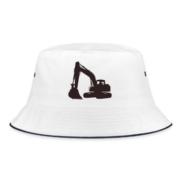 bagger - Bucket Hat - Weiß/Navy - Vorne