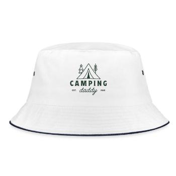 Camping papa papa campeur père forêt amoureux vert - Bob - blanc/marine - Devant
