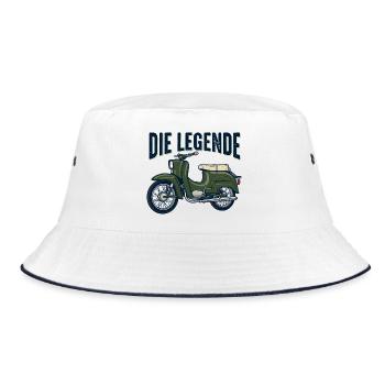 Simson Schwalbe DDR - Bucket Hat - Weiß/Navy - Vorne