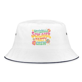 Schlager Party Crew Mallorca Festival JGA Malle - Bucket Hat - Weiß/Navy - Vorne
