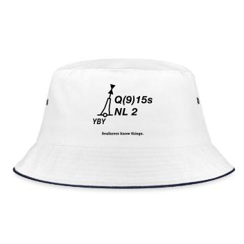Buoy North Sea Sailing Baltic Sea Maritime - Bucket Hat - white/navy - Front