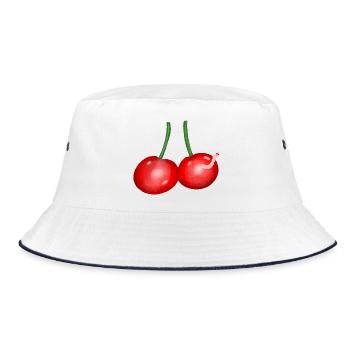 Cerises Ver de dessin animé Fruit Cerise - Bob - blanc/marine - Devant