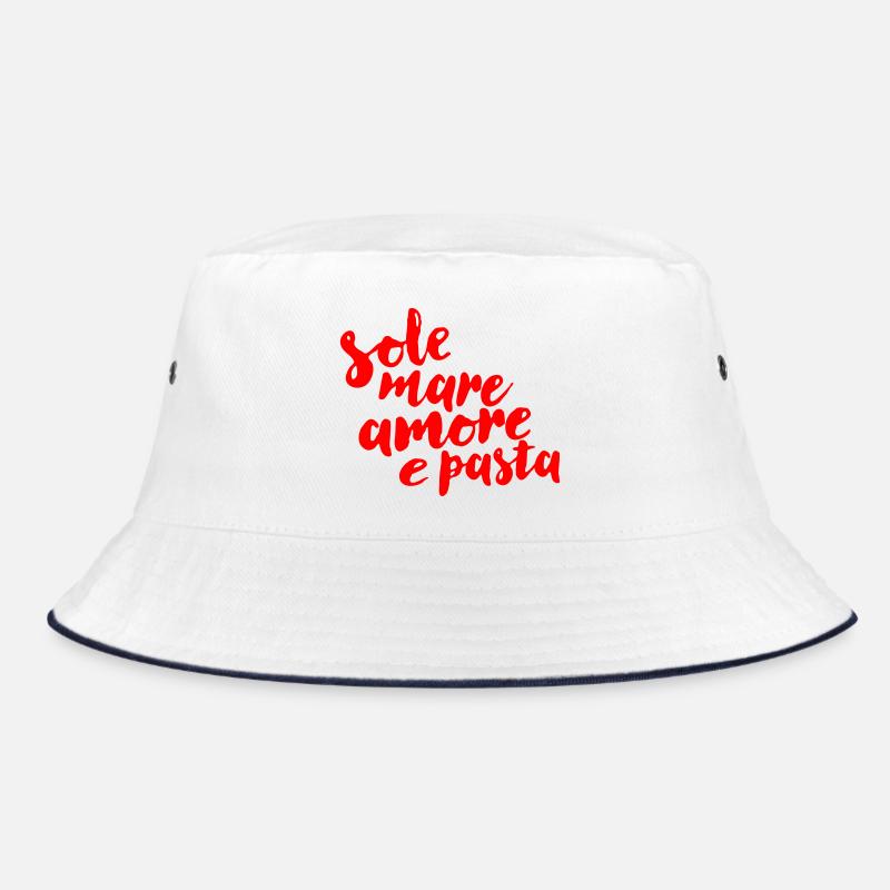 sole, mare, amore e pasta Bucket Hat