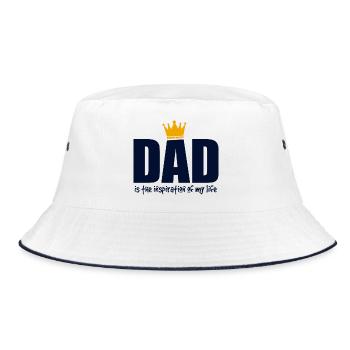 Papa est mon inspiration Chemise King - Bob - blanc/marine - Devant